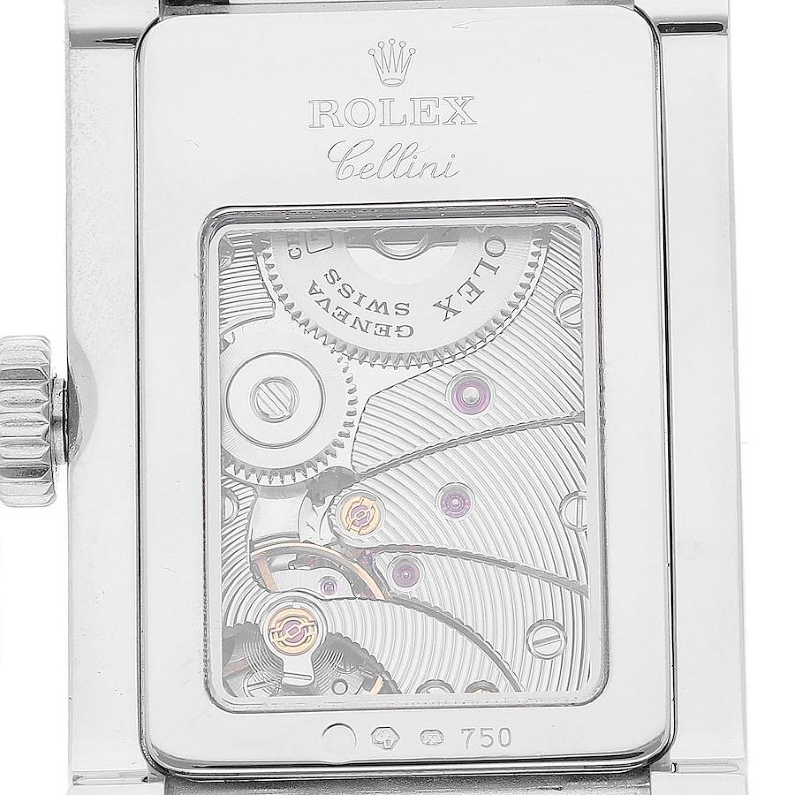 Rolex Cellini Prince White Gold Silver Dial Mens Watch 5441