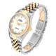 Rolex Datejust White Roman Dial Steel Yellow Gold Mens Watch 16233