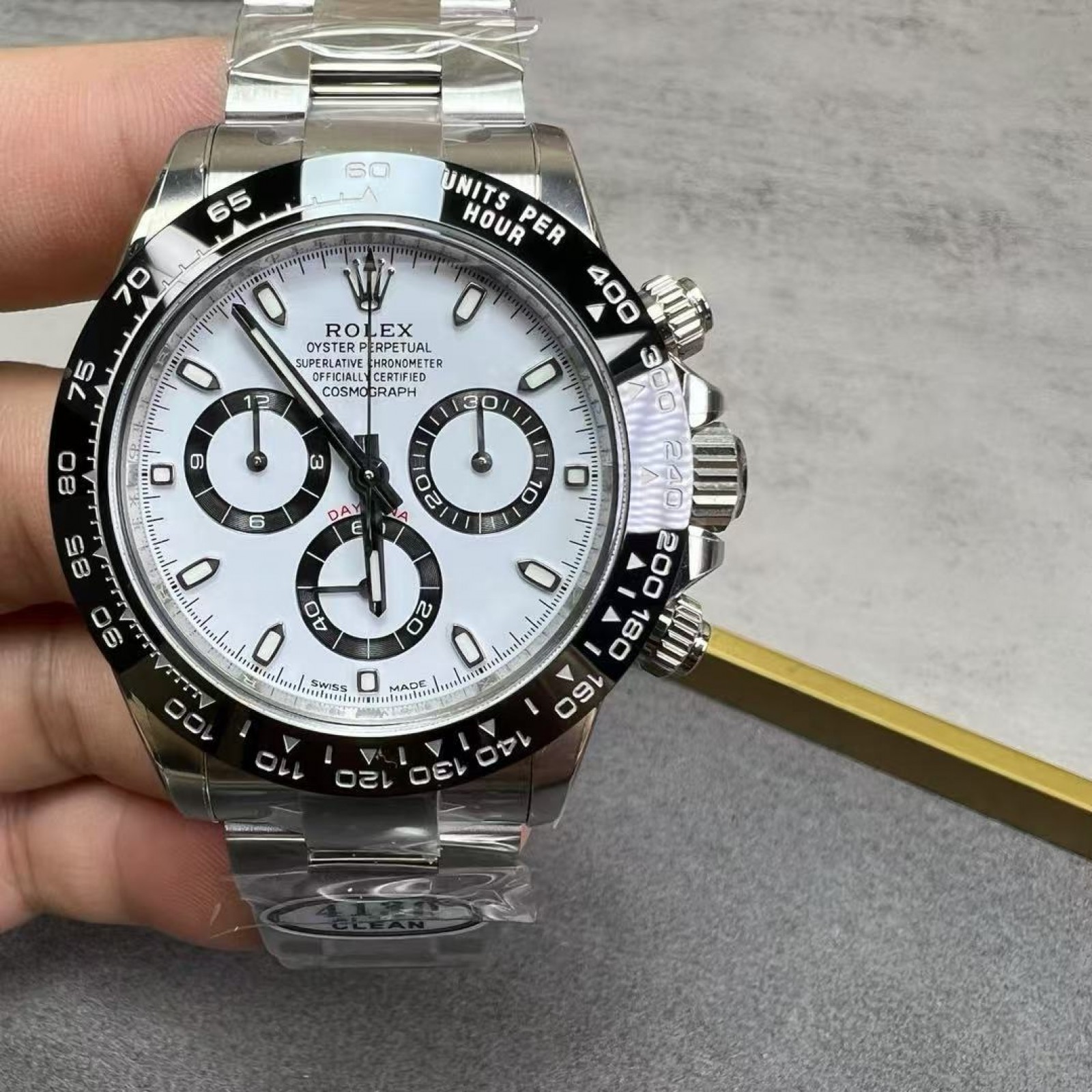 Rolex Daytona Ceramic Bezel White Panda Dial Steel Mens Watch 116500