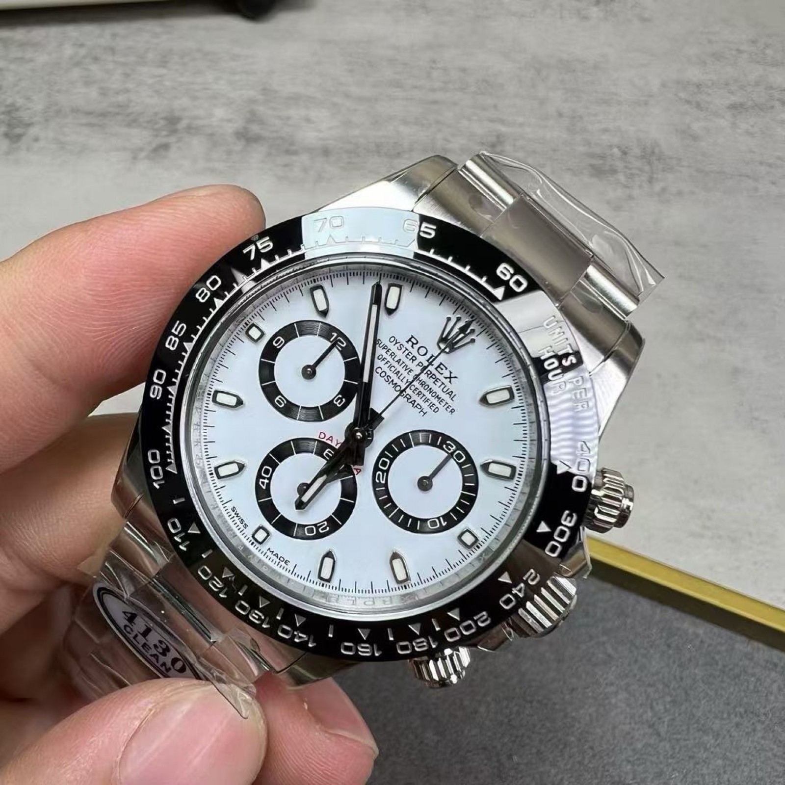 Rolex Daytona Ceramic Bezel White Panda Dial Steel Mens Watch 116500