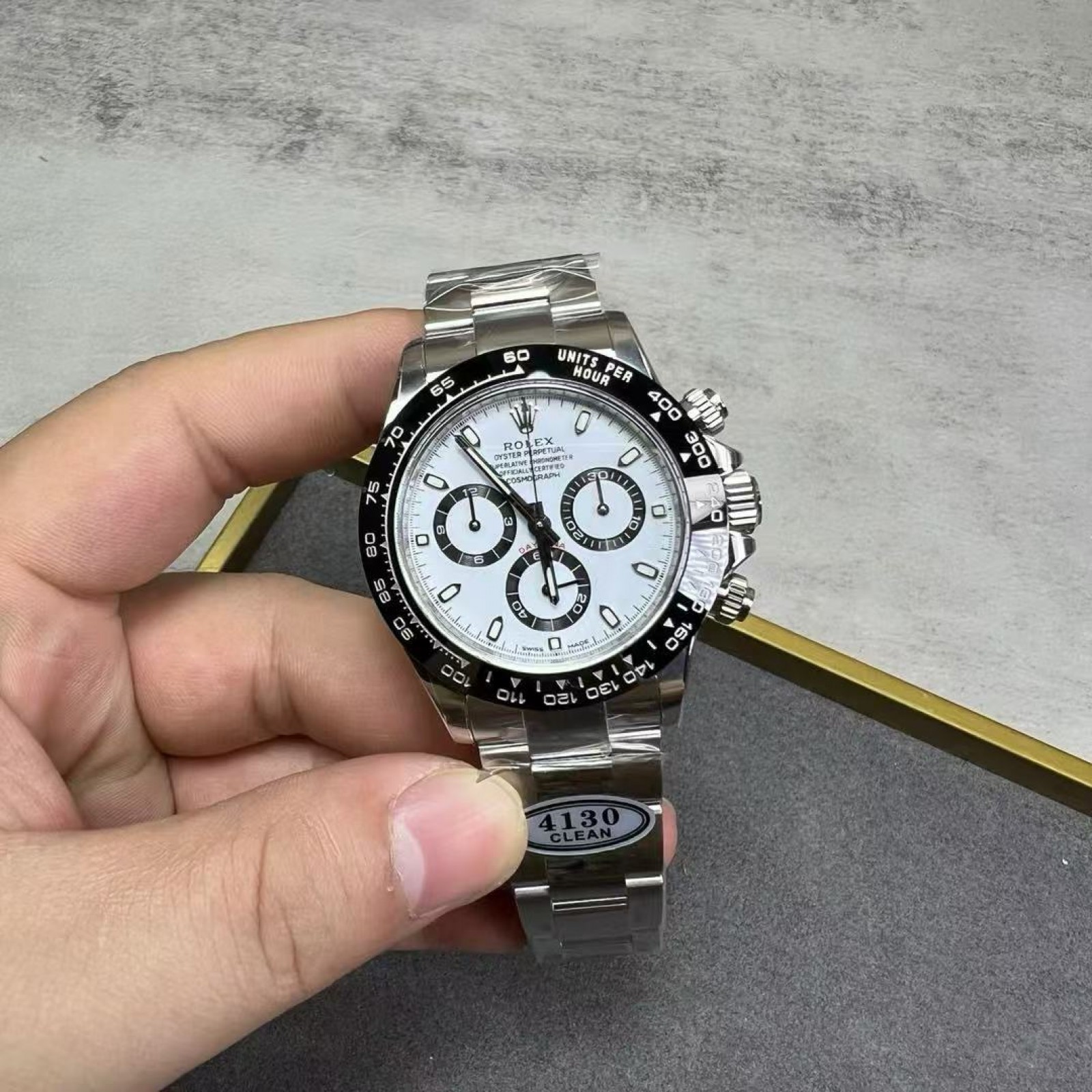 Rolex Daytona Ceramic Bezel White Panda Dial Steel Mens Watch 116500