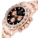 Rolex Daytona Black Dial Rose Gold Mens Watch 116505