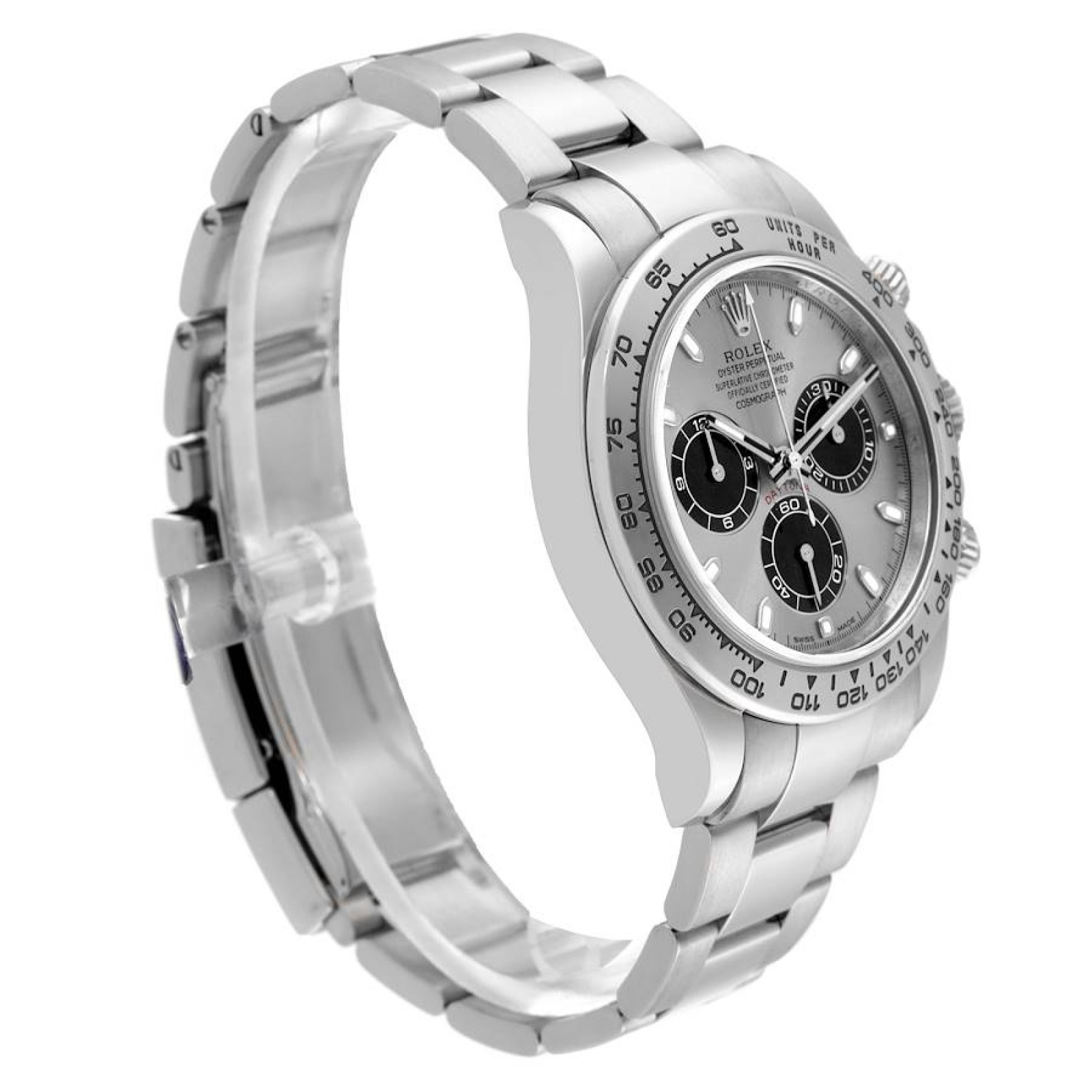 Rolex Daytona White Gold Silver Dial Mens Watch 116509