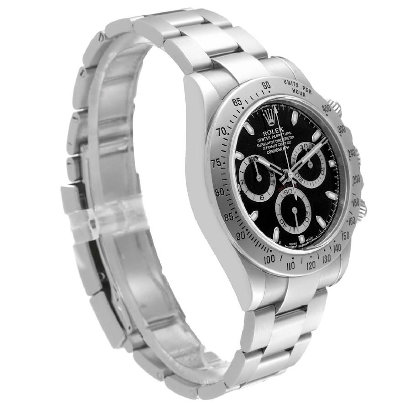 Rolex Daytona Chronograph Black Dial Steel Mens Watch 116520