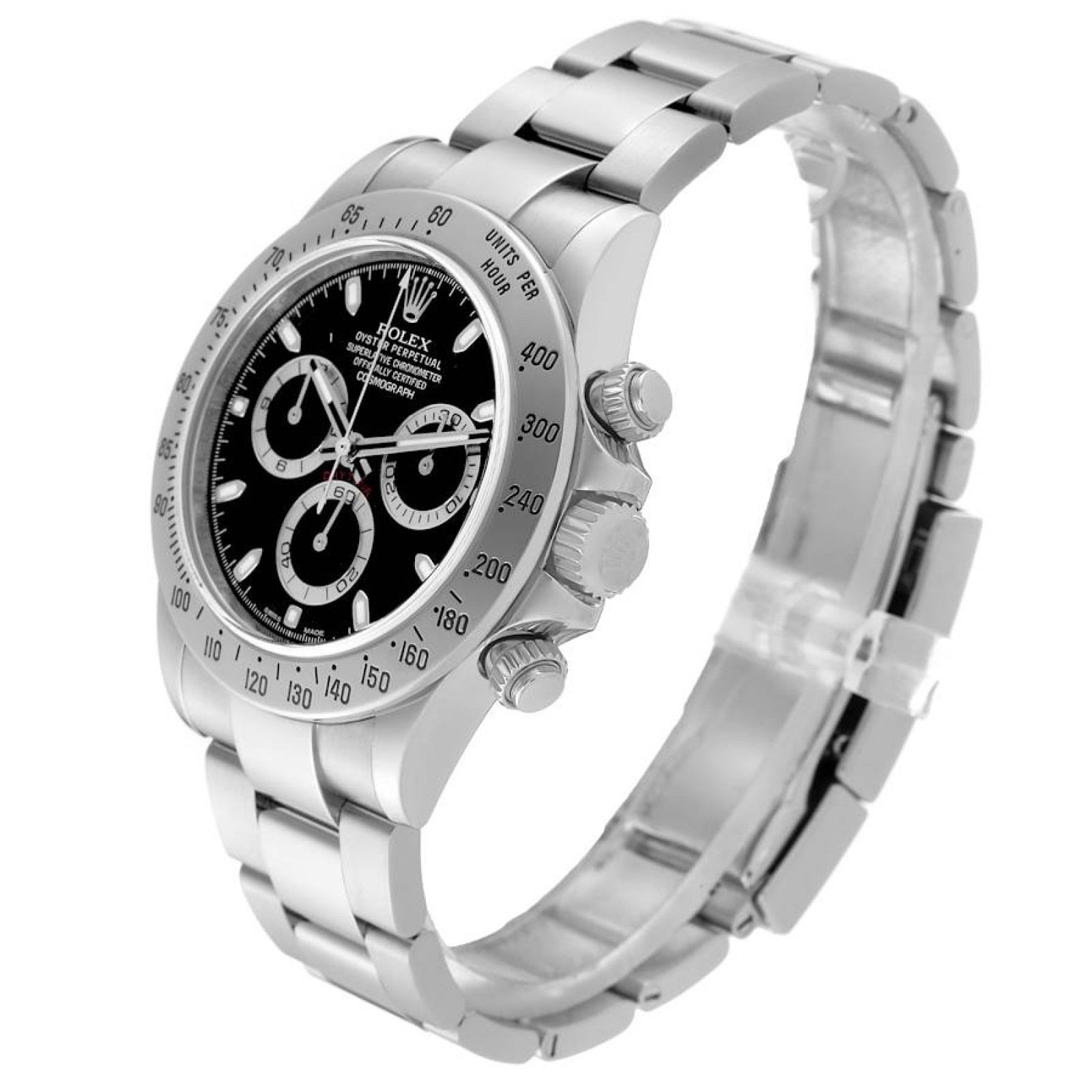 Rolex Daytona Chronograph Black Dial Steel Mens Watch 116520