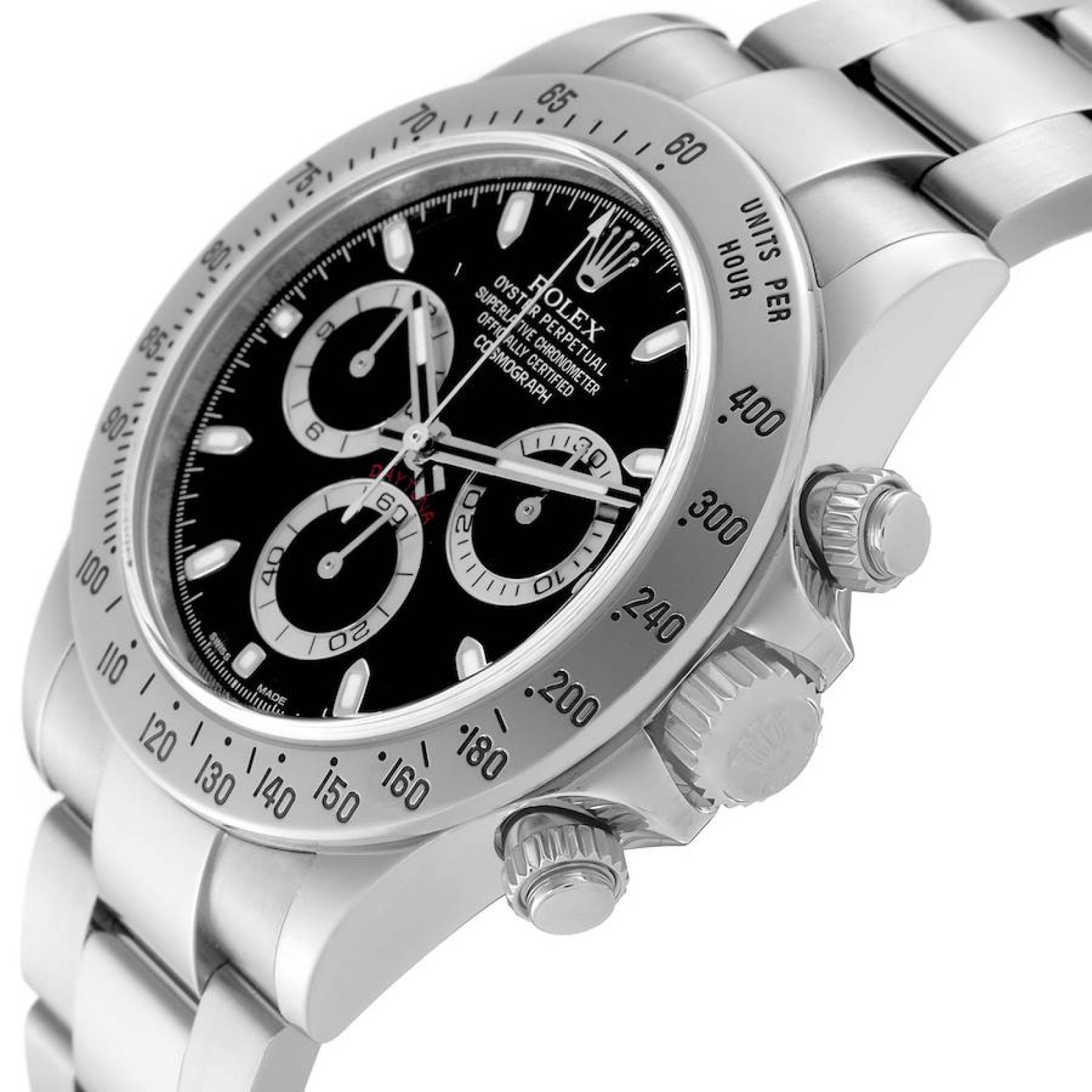 Rolex Daytona Chronograph Black Dial Steel Mens Watch 116520