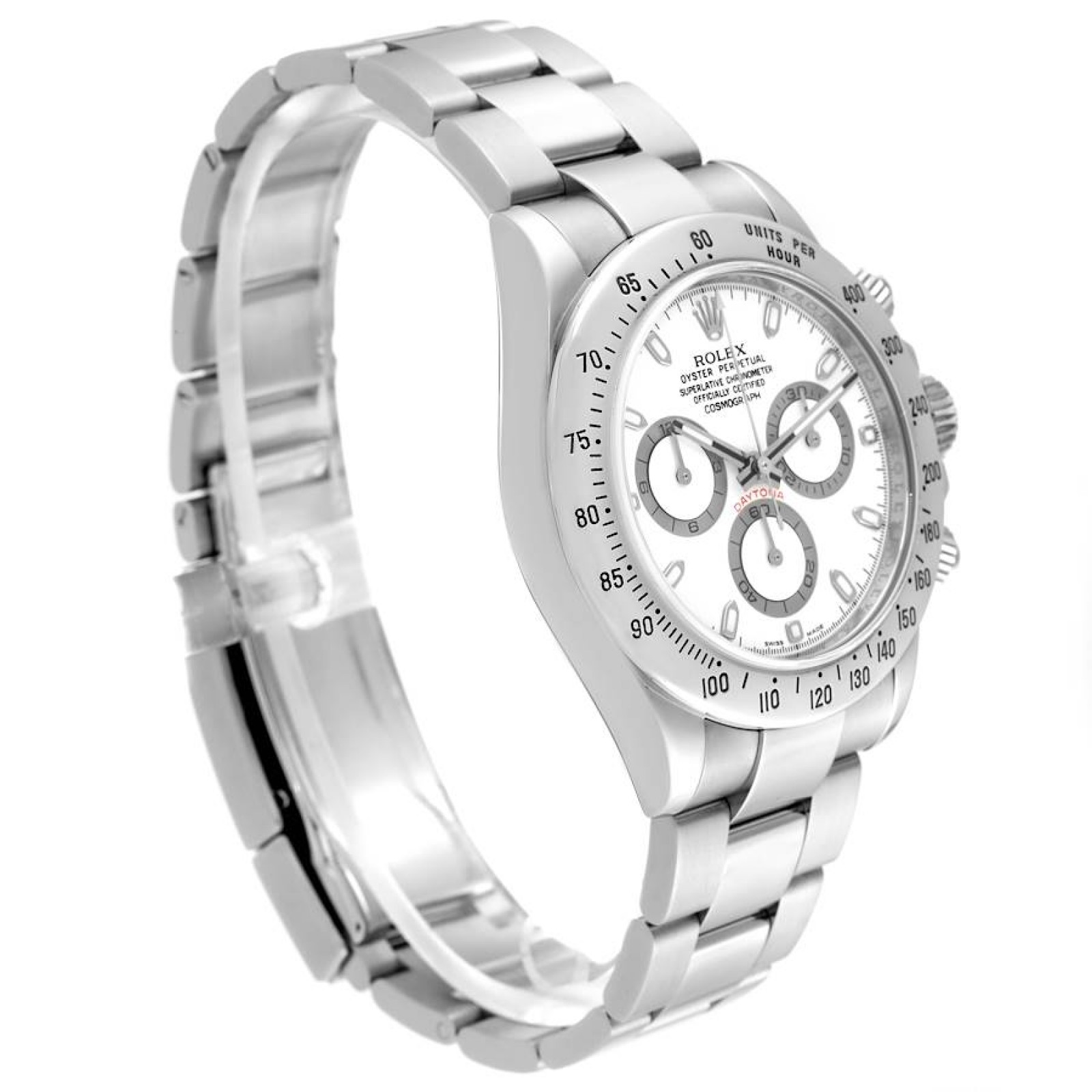 Rolex Daytona Chronograph White Dial Steel Mens Watch 116520