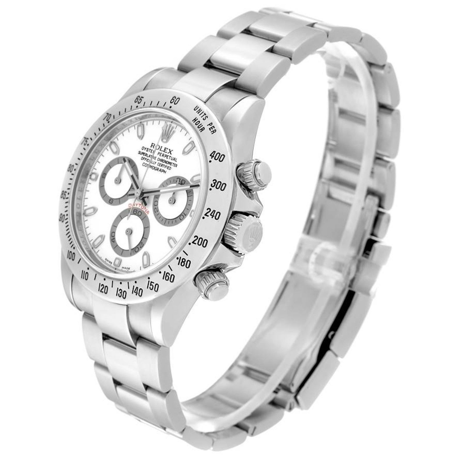 Rolex Daytona Chronograph White Dial Steel Mens Watch 116520