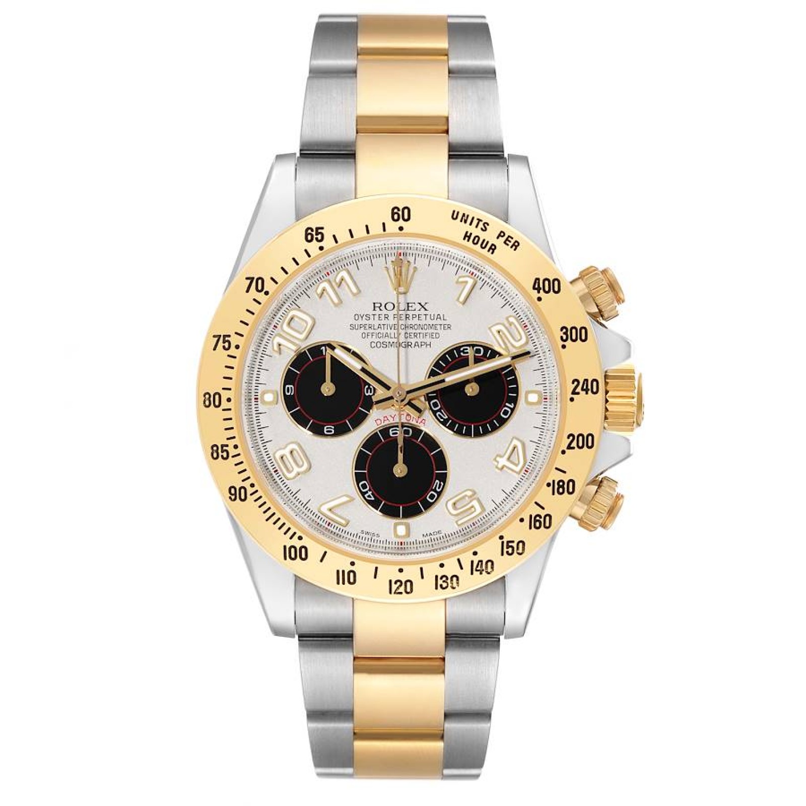 Rolex Daytona Panda Dial Steel Yellow Gold Mens Watch 116523 