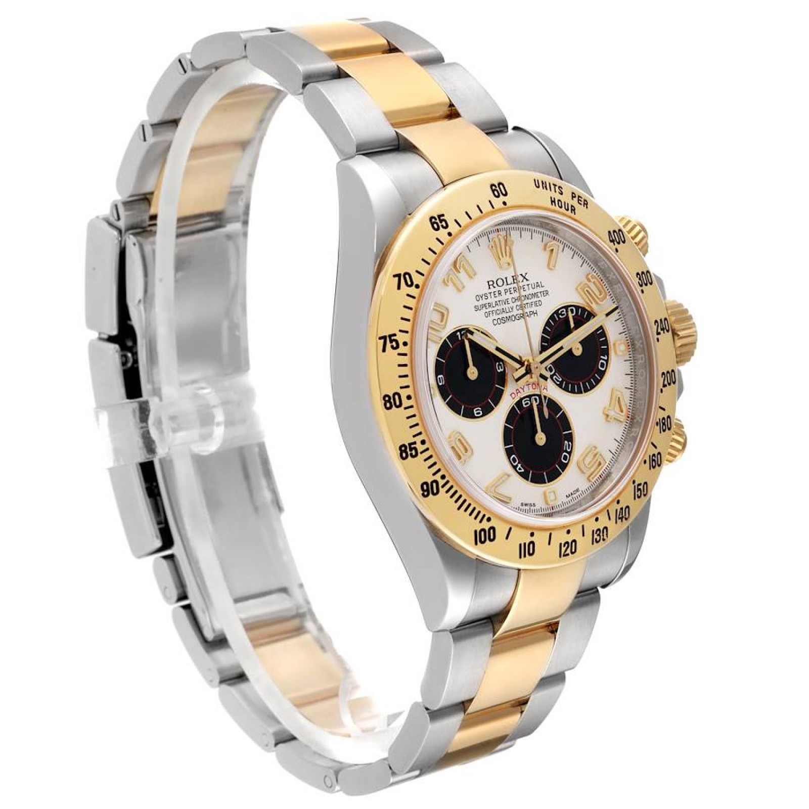 Rolex Daytona Panda Dial Steel Yellow Gold Mens Watch 116523 