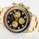 Rolex Daytona 18K Yellow Gold Rainbow Diamond 116598RBOW