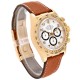 Rolex Daytona White Dial Brown Strap Yellow Gold Mens Watch 16518