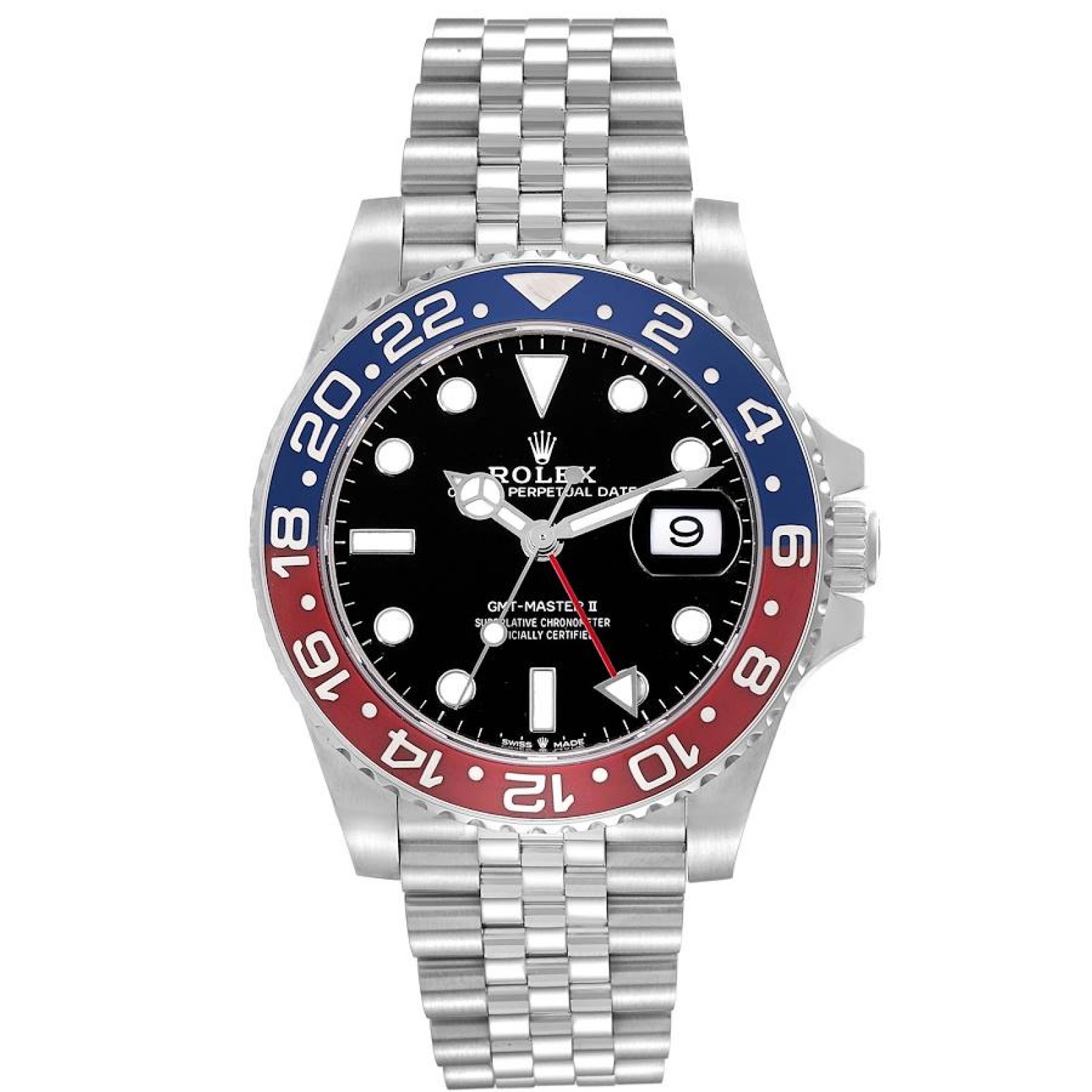 Rolex GMT Master II Blue Red Pepsi Bezel Steel Mens Watch 126710