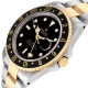 Rolex GMT Master II Steel Yellow Gold Black Dial Mens Watch 16713