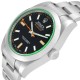 Rolex Milgauss Black Dial Green Crystal Steel Mens Watch 116400