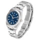 Rolex Oyster Perpetual Blue Dial Smooth Bezel Steel Mens Watch 114200