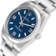 Rolex Oyster Perpetual Blue Dial Smooth Bezel Steel Mens Watch 114200