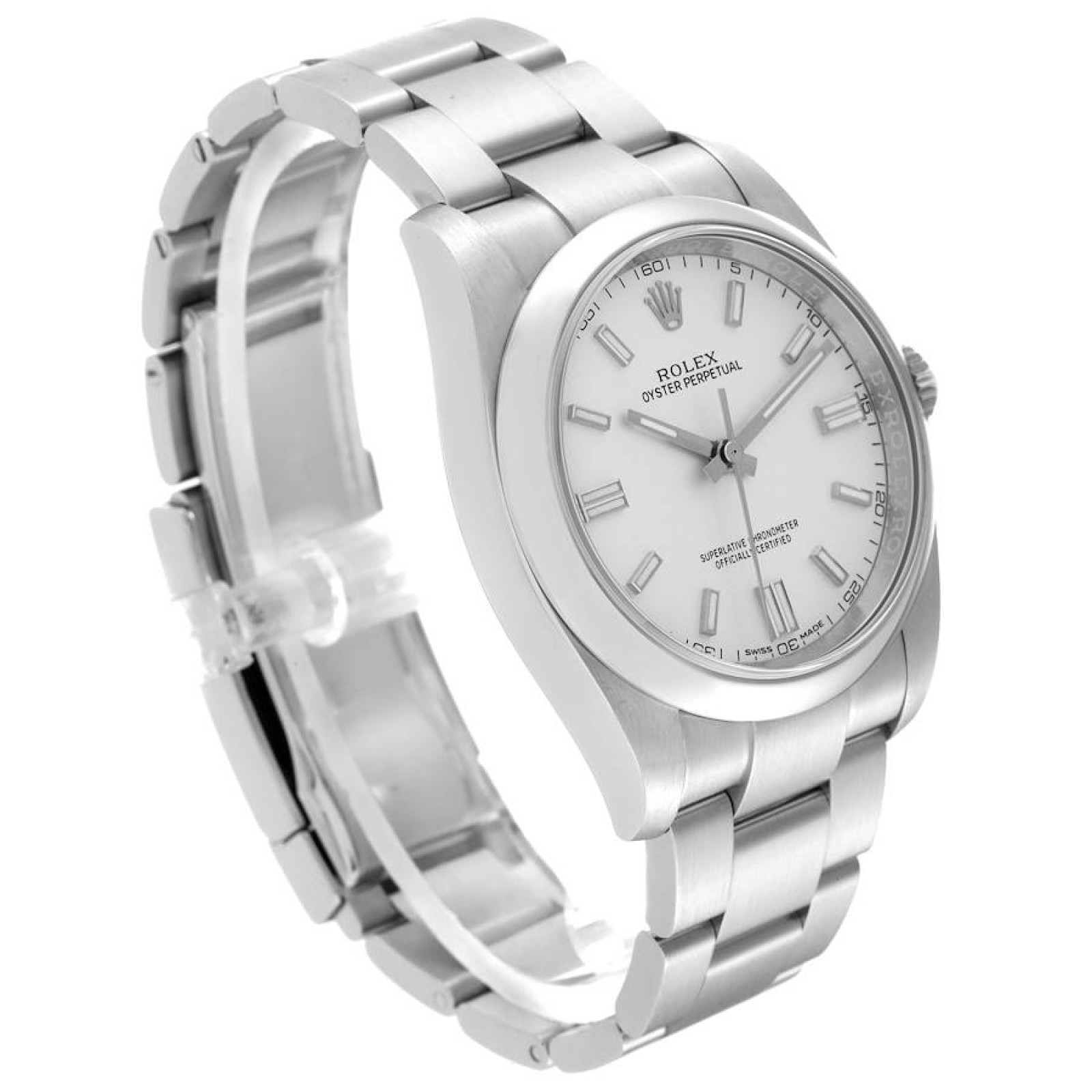 Rolex Oyster Perpetual 36 Silver Dial Steel Mens Watch 116000