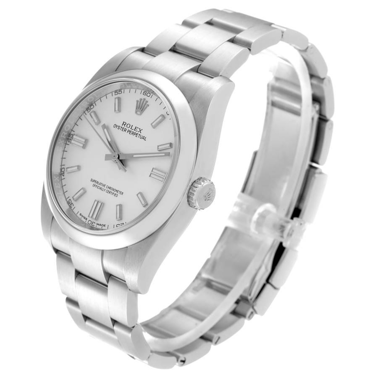 Rolex Oyster Perpetual 36 Silver Dial Steel Mens Watch 116000