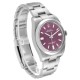 Rolex Oyster Perpetual Red Grape Dial Steel Mens Watch 116000