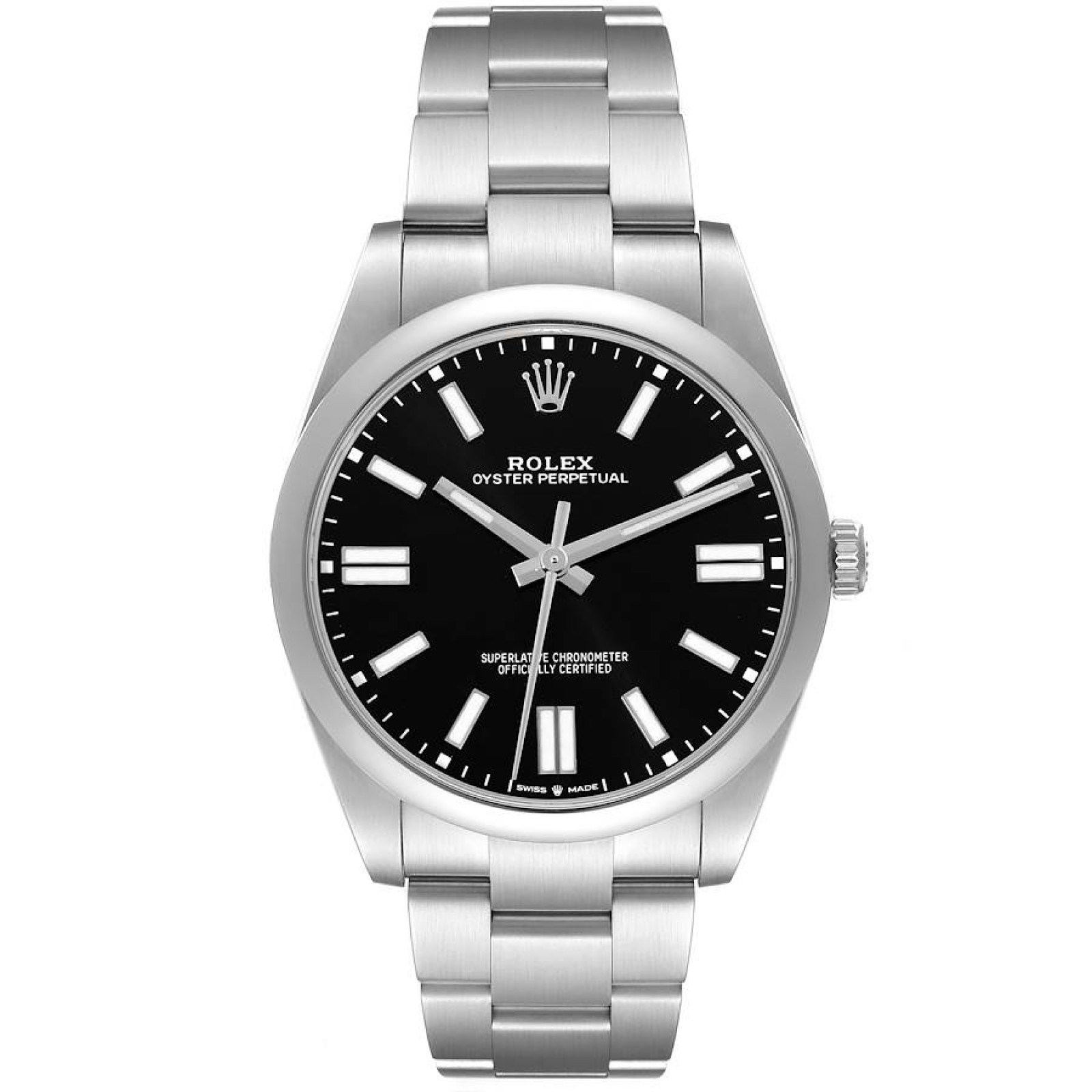 Rolex Oyster Perpetual 41mm Black Dial Steel Mens Watch 124300