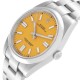 Rolex Oyster Perpetual 41mm Yellow Dial Steel Mens Watch 124300