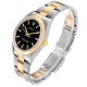 Rolex Oyster Perpetual Steel Yellow Gold Black Dial Mens Watch 14203