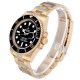 Rolex Submariner Black Dial Yellow Gold Mens Watch 116618