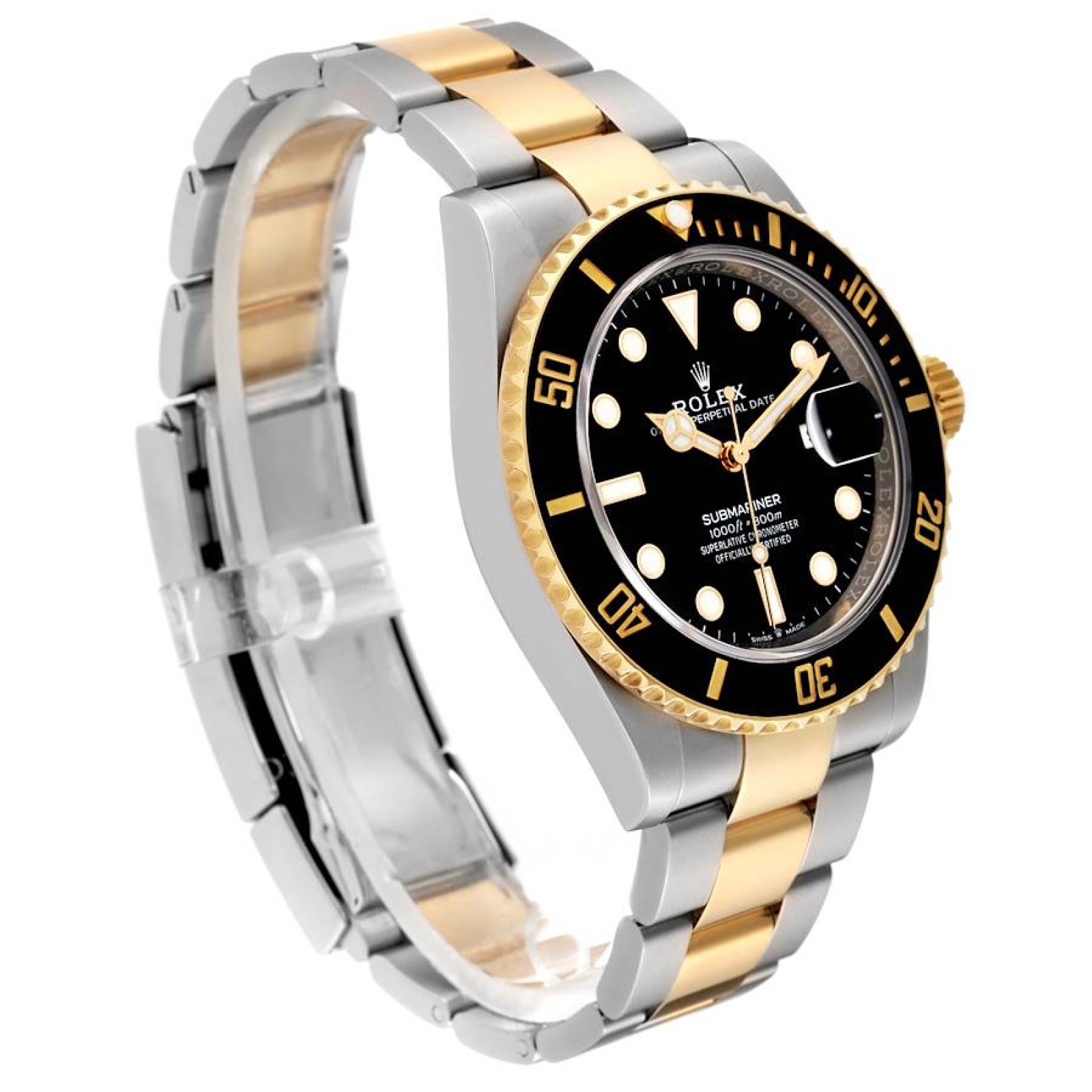 Rolex Submariner 41 Steel Yellow Gold Mens Watch 126613