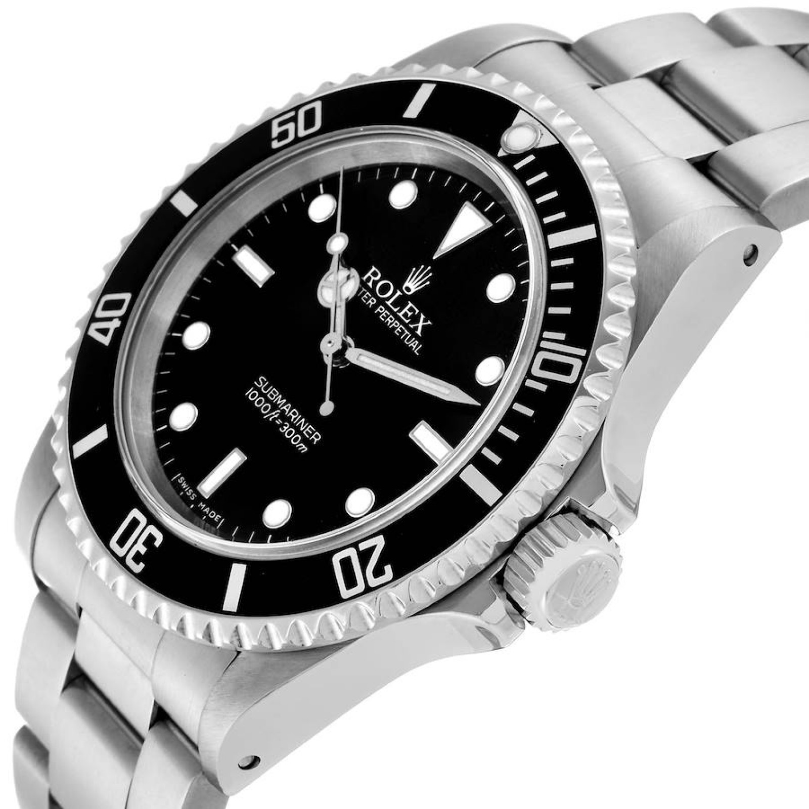 Rolex Submariner No Date 2 Liner Steel Mens Watch 14060