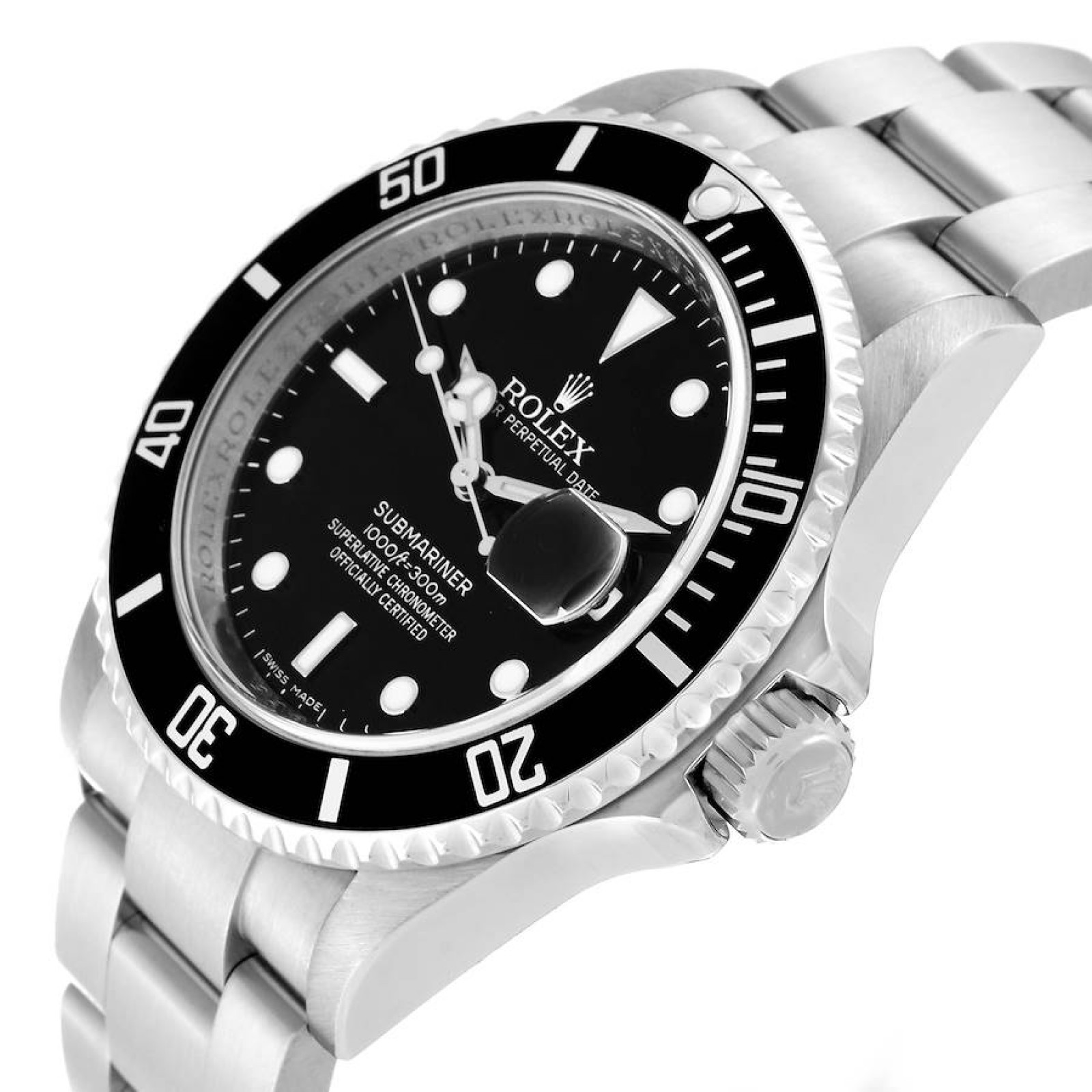 Rolex Submariner Date Black Dial Steel Mens Watch 16610