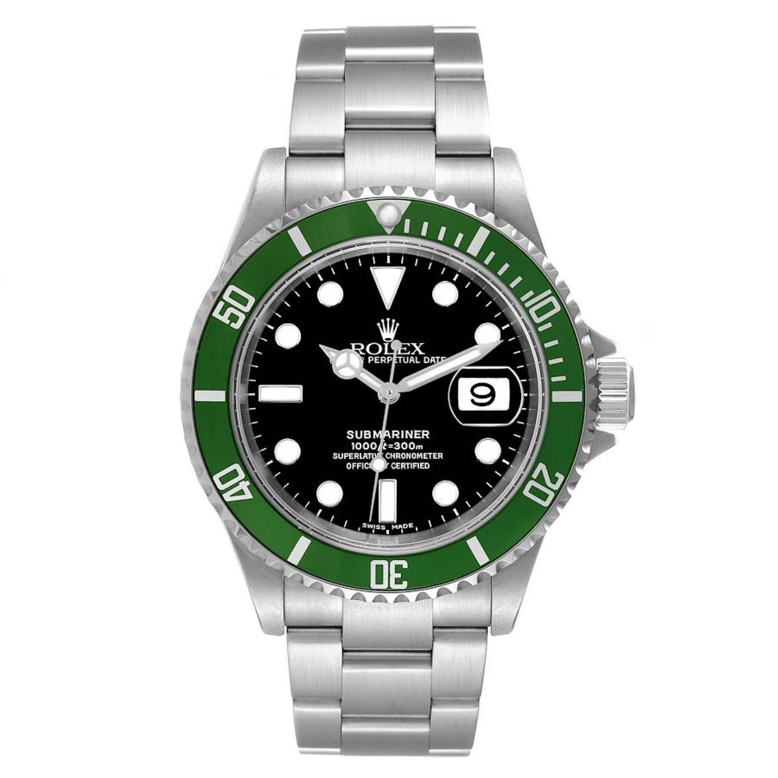 Rolex Submariner Kermit Green 50th Anniversary Mens Watch 16610LV