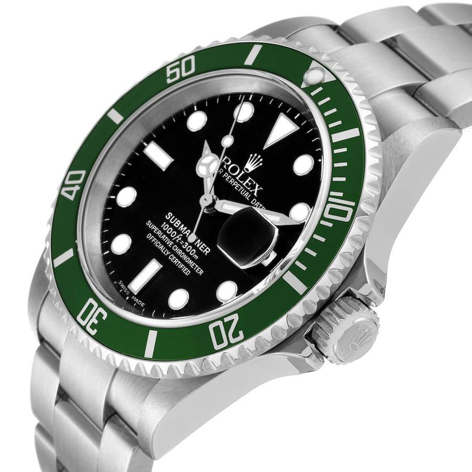 Rolex Submariner Kermit Green 50th Anniversary Mens Watch 16610LV