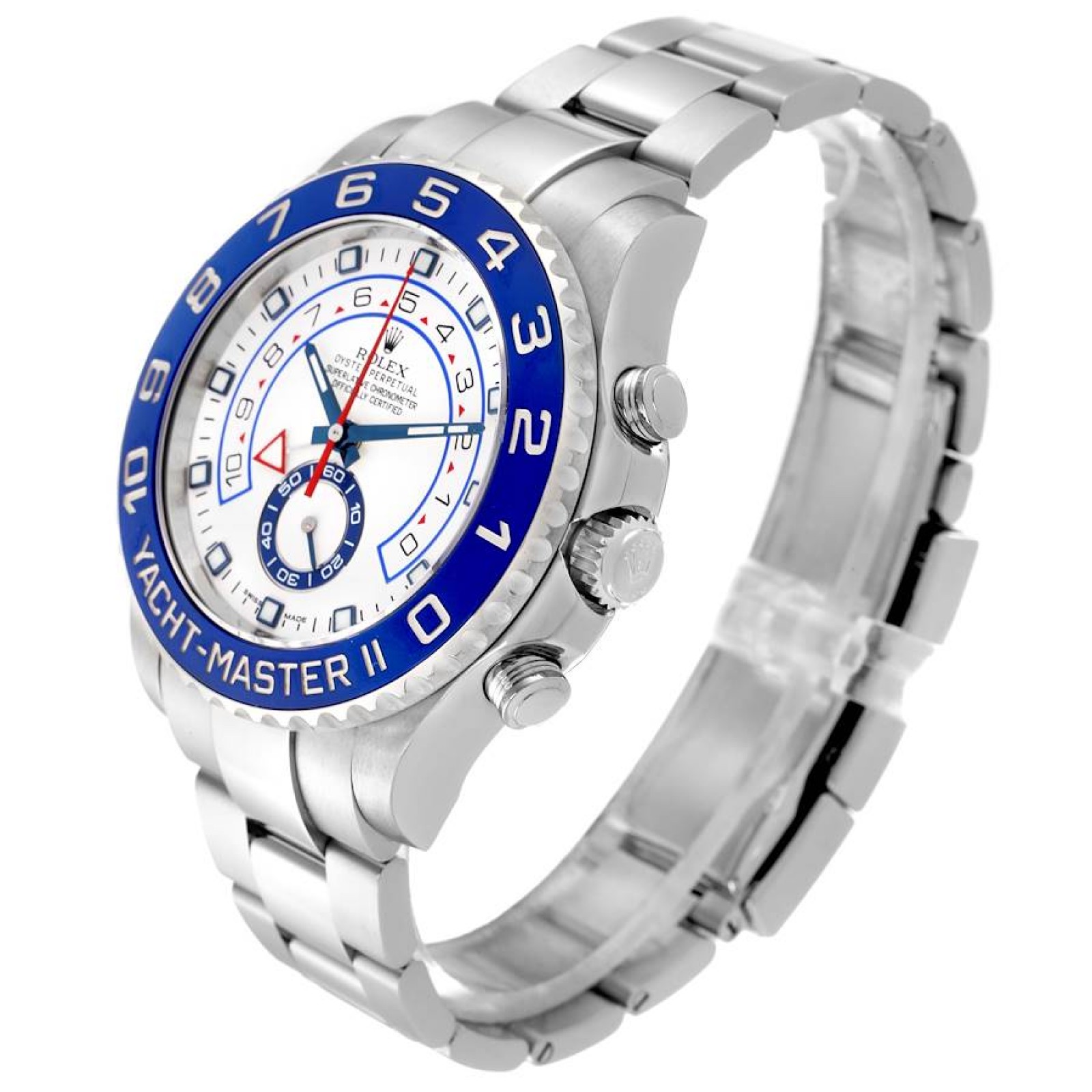 Rolex Yachtmaster II 44 Blue Cerachrom Bezel Steel Mens Watch 116680