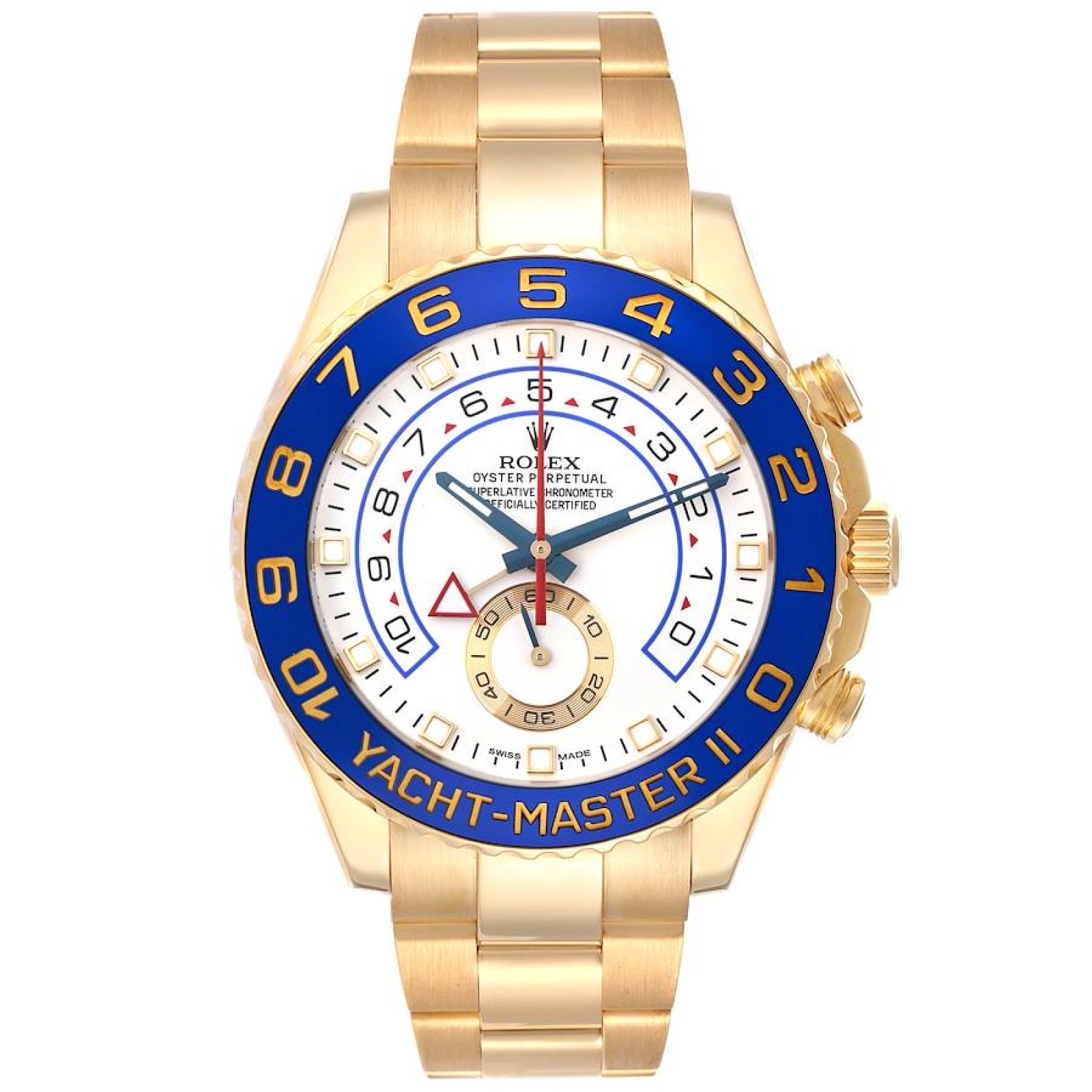 Rolex Yachtmaster II Regatta Chronograph Yellow Gold Watch 116688