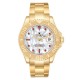 Rolex Yachtmaster Yellow Gold Mother of Pearl Ruby Serti Mens Watch 16628