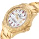 Rolex Yachtmaster Yellow Gold Mother of Pearl Ruby Serti Mens Watch 16628