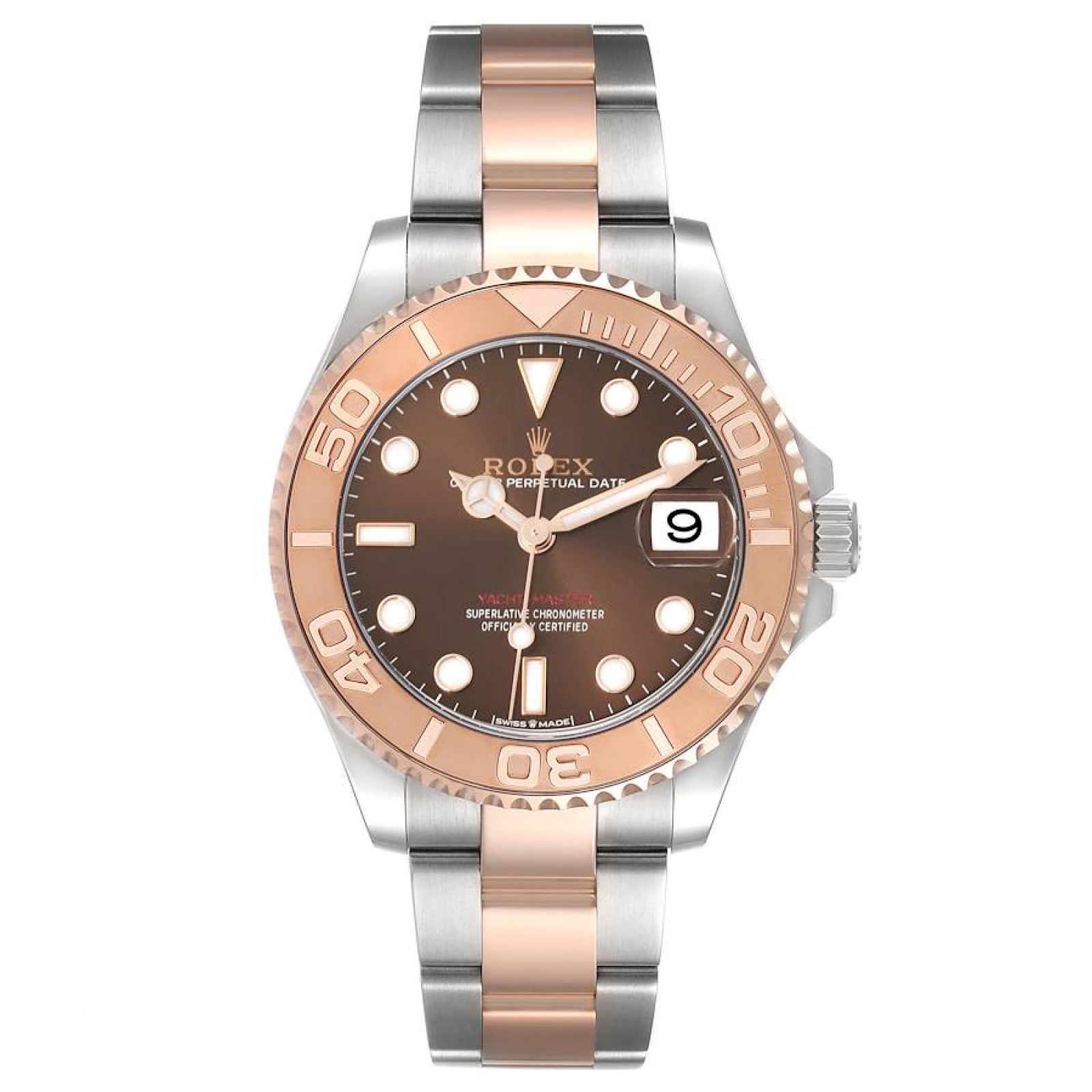 Rolex Yachtmaster 37 Midsize Steel Rose Gold Mens Watch 268621