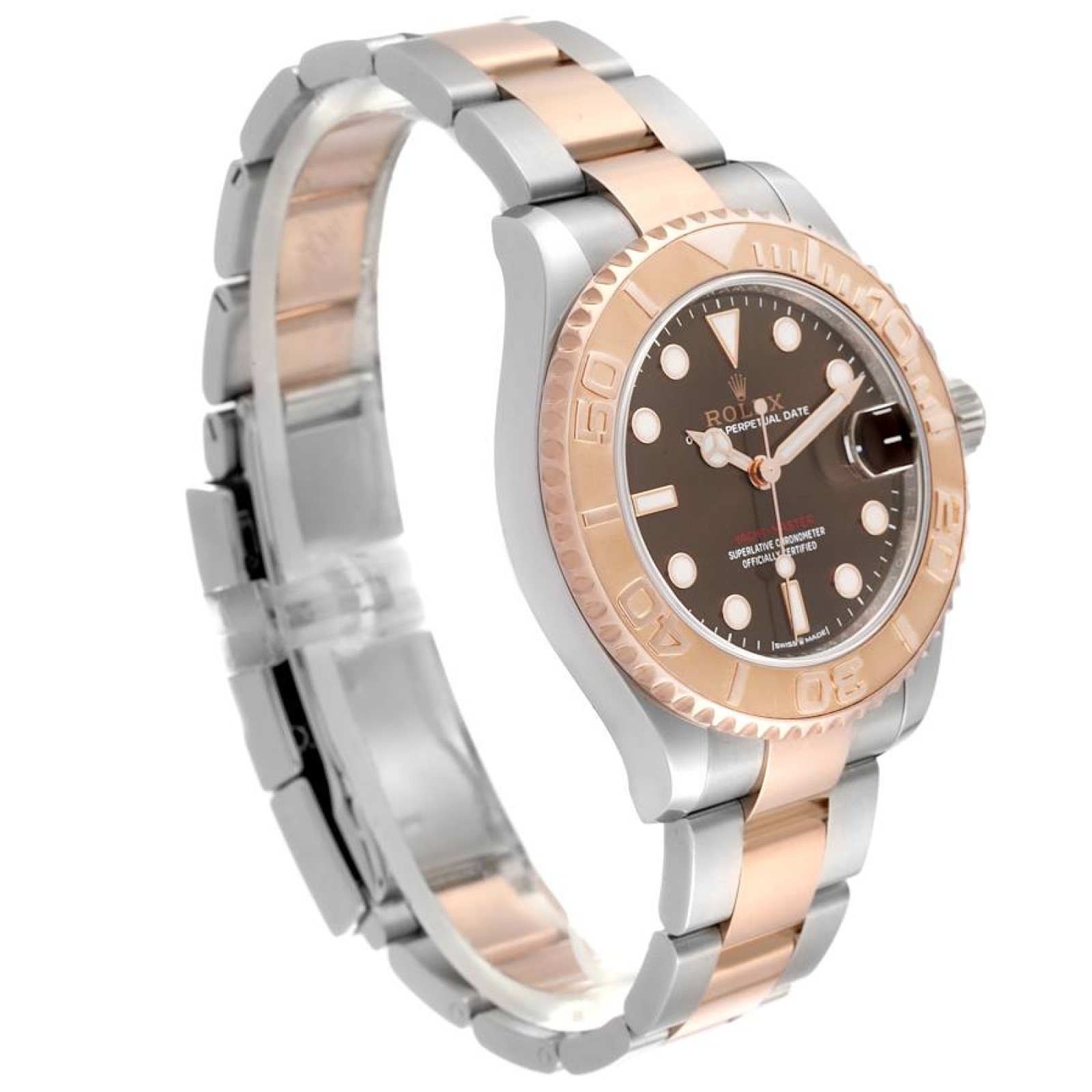 Rolex Yachtmaster 37 Midsize Steel Rose Gold Mens Watch 268621