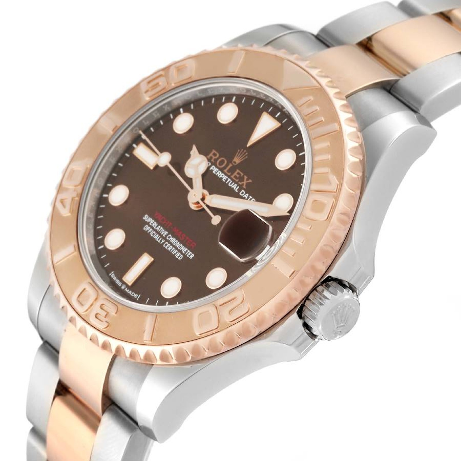 Rolex Yachtmaster 37 Midsize Steel Rose Gold Mens Watch 268621