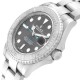 Rolex Yachtmaster 37 Midsize Steel Platinum Bezel Mens Watch 268622