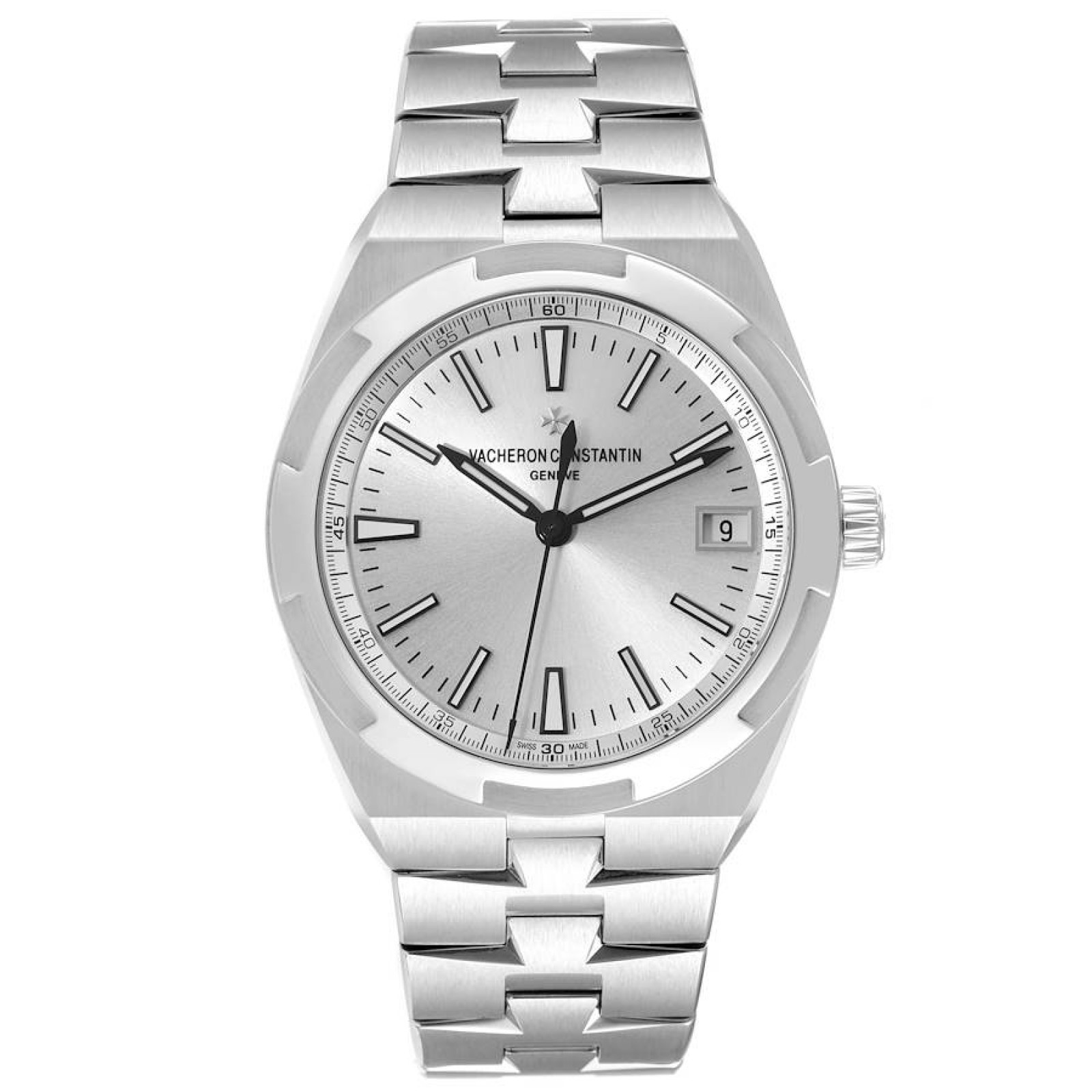 Vacheron Constantin Overseas Silver Dial Steel Mens Watch 4500V