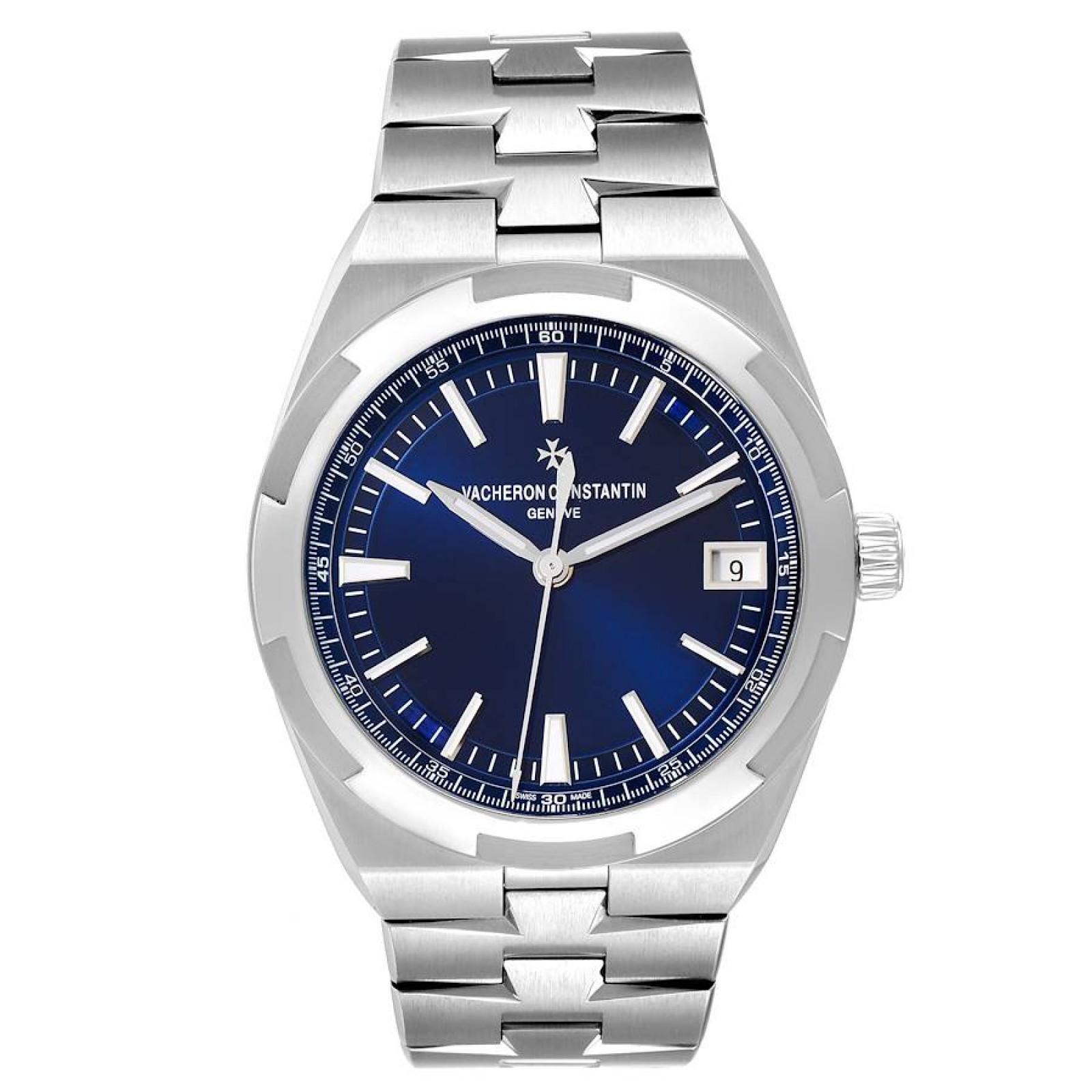 Vacheron Constantin Overseas Blue Dial Steel Mens Watch 4500V