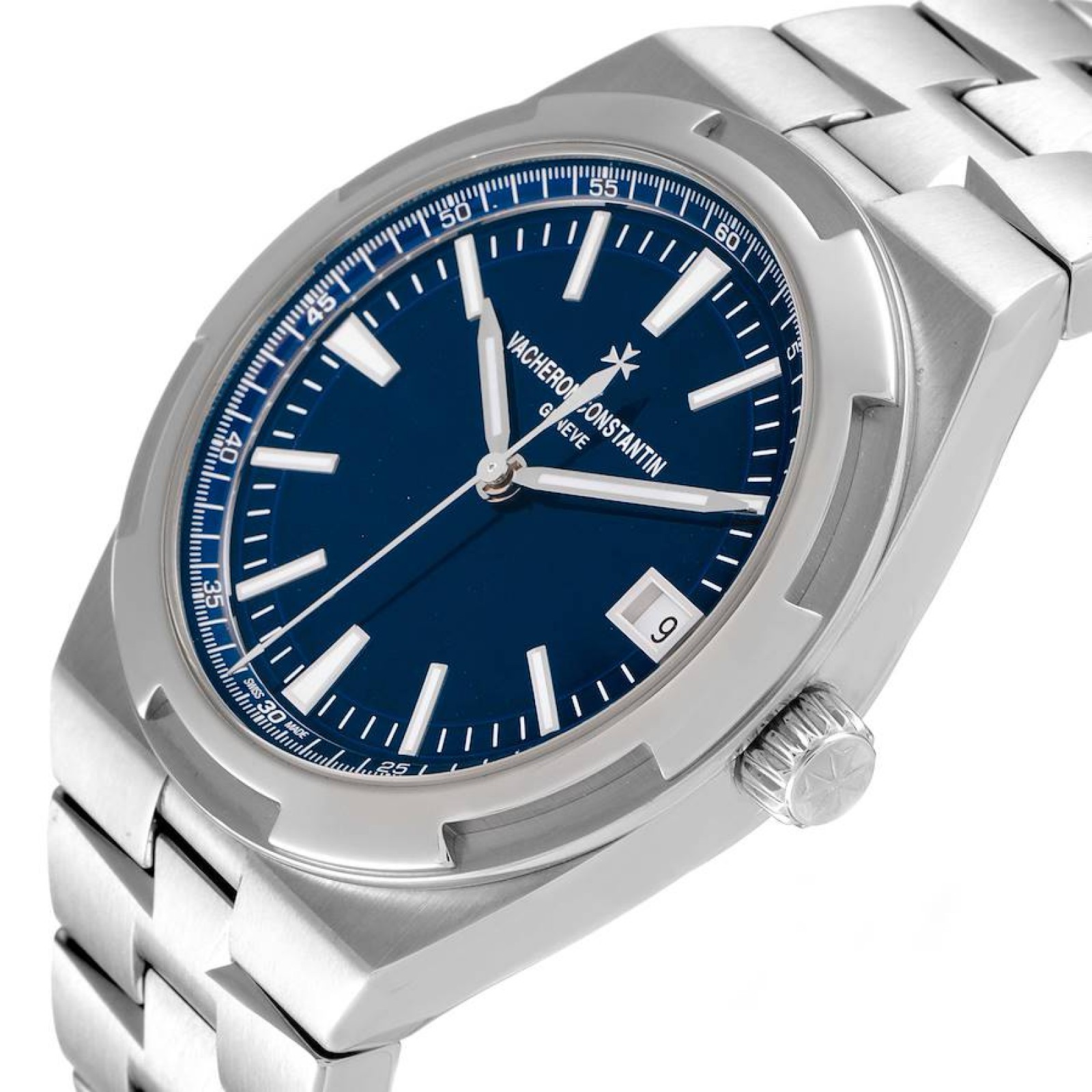 Vacheron Constantin Overseas Blue Dial Steel Mens Watch 4500V