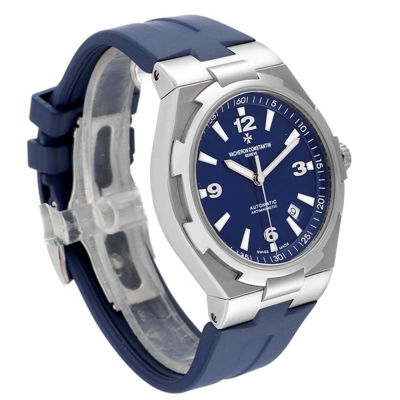 Vacheron Constantin Overseas Blue Dial Steel Mens Watch 47040