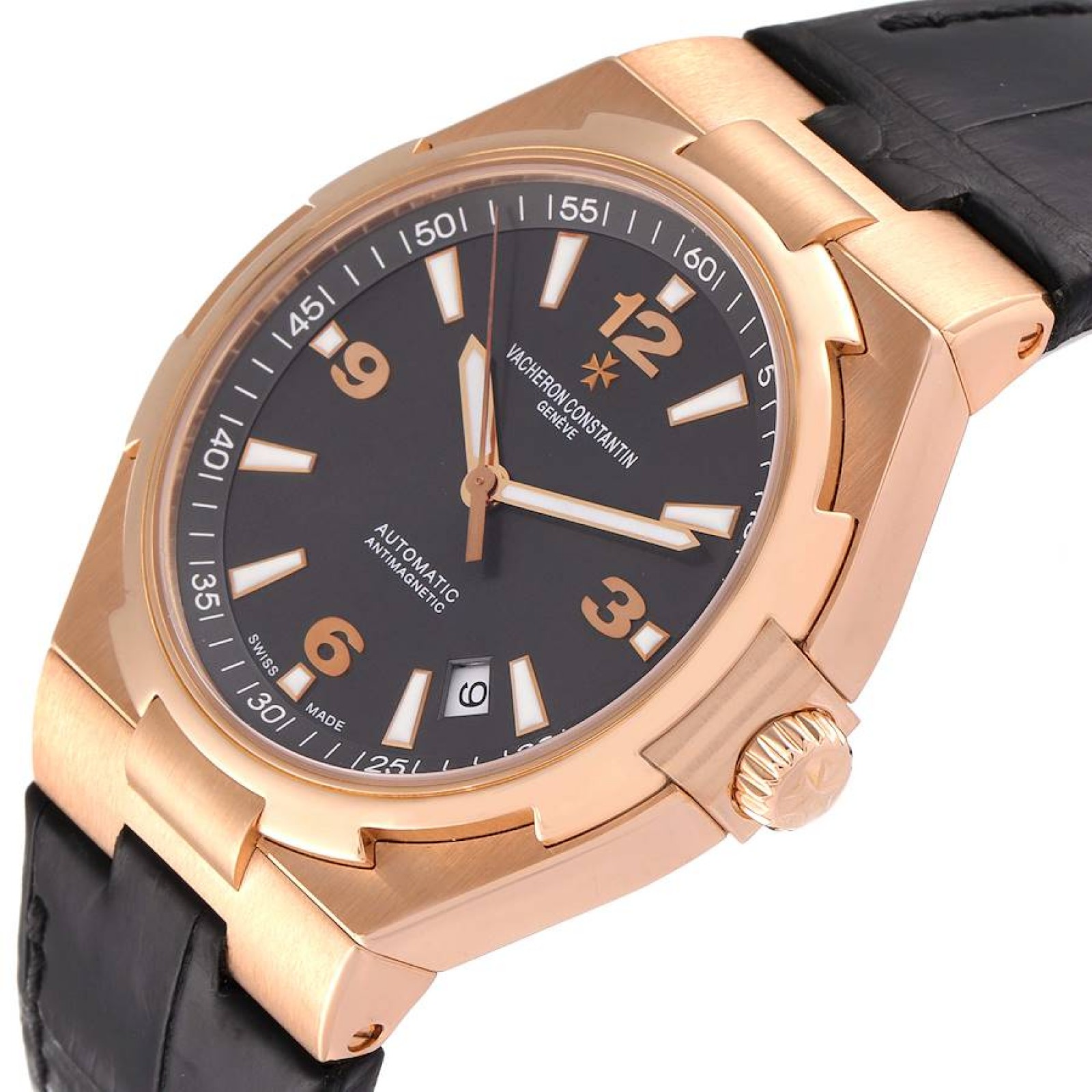 Vacheron Constantin Overseas Date Rose Gold Mens Watch 47040