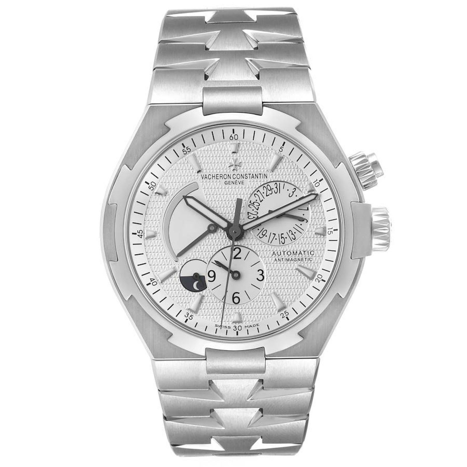 Vacheron Constantin Overseas Dual Time Silver Dial Mens Watch 47450