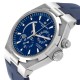 Vacheron Constantin Overseas Dual Time Blue Dial Steel Mens Watch 47450